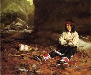 William Gilbert Gaul xx Le jeune chasseur Indiana Peinture à l'huile